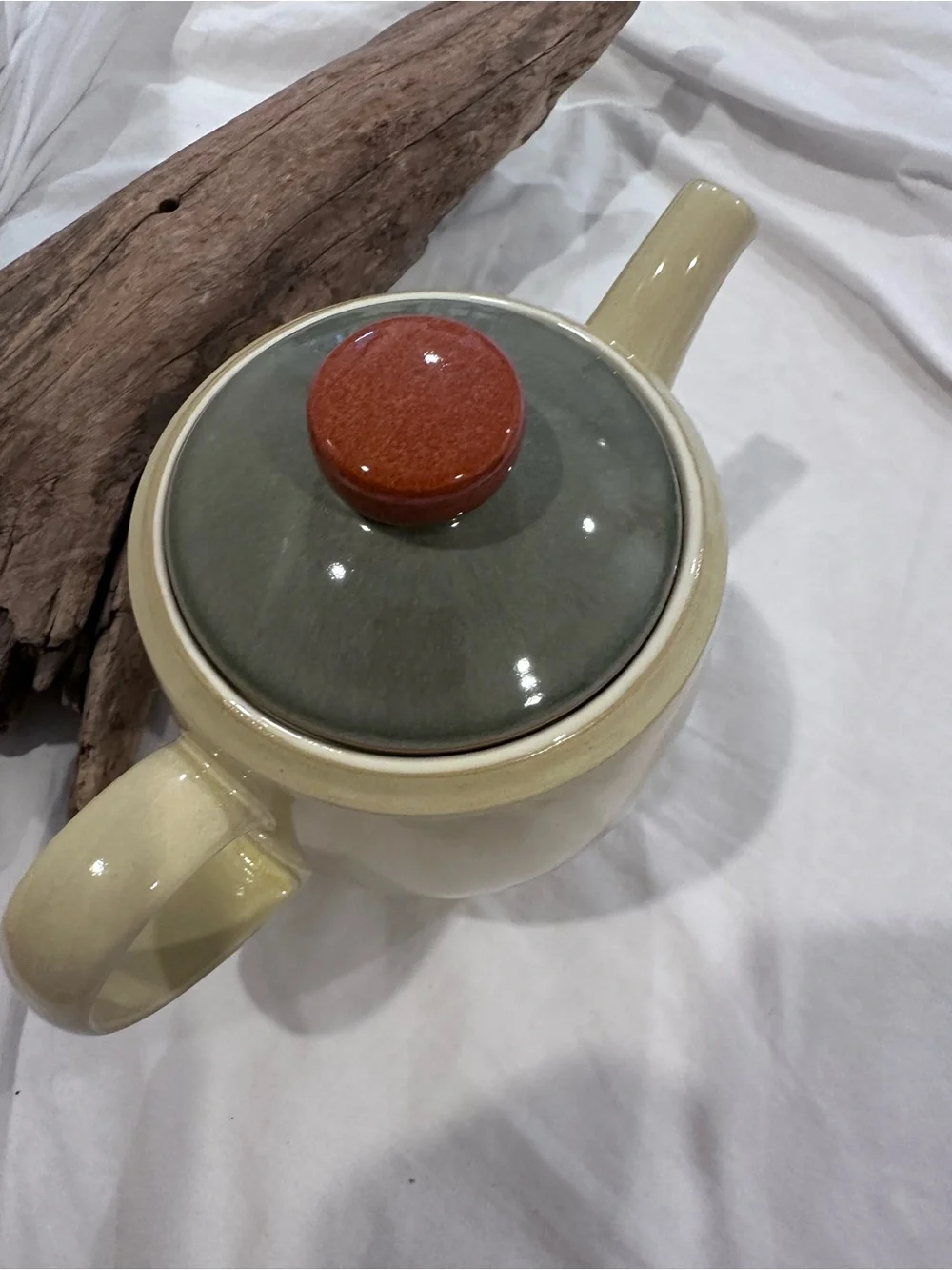 Vintage Denby Fire stoneware teapot from England
